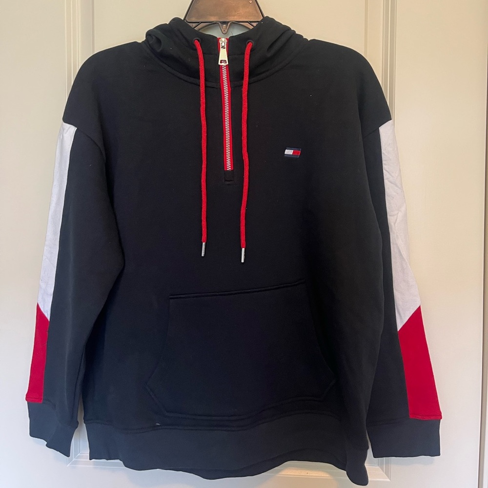Tommy Hilfiger Navy Blue With Sport Zip Up Hopdie Size M